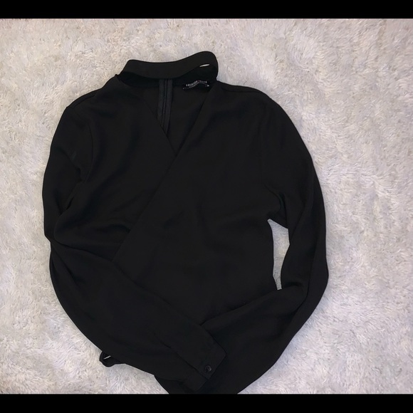 🚨HOSTPICK 🛍️Black Fashion Nova top open back tie around no collar zip up top🎁 - Picture 1 of 16